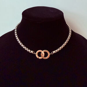 Box Chain 5.5mm 925 Sterling Silver Interlocking Circles Fine Necklace I…